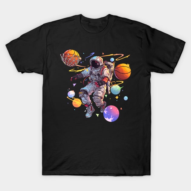 basketball astronaut T-Shirt by weirdesigns